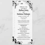 Zwart op wit plat programma programmakaart (Voorkant / Achterkant)