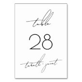 Zwart op wit Script Stijlvolle bruiloft Kaart (Voorkant)