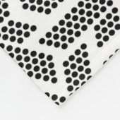 Zwart op wit stip geometrisch patroon fleece deken (Hoek)