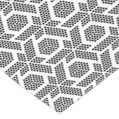 Zwart op wit stip geometrisch patroon korte tafelloper (Hoek)