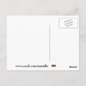 Zwart op witte Floral Wisps, Stripes en Monogram Briefkaart (Achterkant)