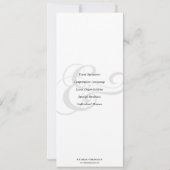 Zwart op witte gala ball danslangwerpig bedrijf kaart (Achterkant)