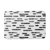 Zwart op witte inktafgeronde lijnen patroon badmat (Voorkant)