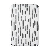 Zwart op witte inktafgeronde lijnen patroon badmat (Voorkant Verticaal)