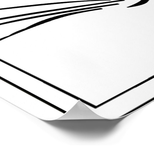 Zwart op witte kat poster (Hoek)