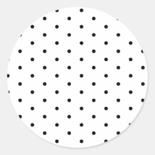 Zwart op witte poka Dots Ronde Sticker