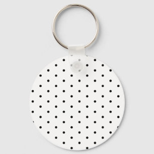 Zwart op witte poka Dots Sleutelhanger