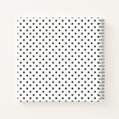 Zwart op witte polka stippen notitieboek (Achterkant)