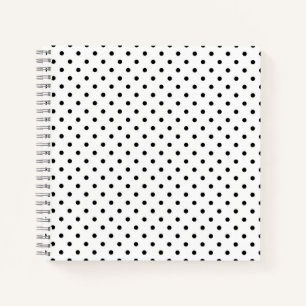 Zwart op witte polka stippen notitieboek