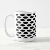 Zwart op witte Stippen Koffiemok (Links)