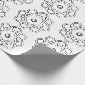 Zwart op witte symbolen cadeaupapier (Hoek)