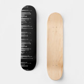 Zwart op witte verfschijven persoonlijk skateboard (Voorkant)