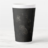 Zwart op Zwart Design Latte Mok (Voorkant)