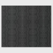 Zwart op zwart, exotische boa constrictor snakeski cadeaupapier (Vlak)