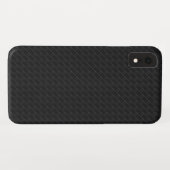 Zwart op zwart gecontroleerd automobielpatroon Case-Mate iPhone case (Achterkant (horizontaal))