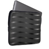 Zwart op zwart laptop sleeve (Voorkant Rechts)