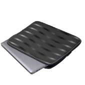Zwart op zwart laptop sleeve (Voorkant onderkant)
