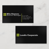 Zwart op zwart met groen visitekaartje (Voorkant / Achterkant)