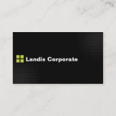 Zwart op zwart met groen visitekaartje (Achterkant)