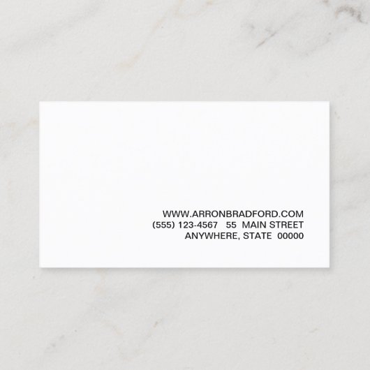 Zwart op zwart Modern Visitekaartje (Achterkant)