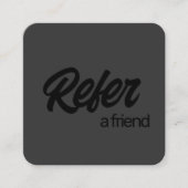 Zwart op zwart Verwijs een Vriend Verwijzing Kaart (Voorkant)