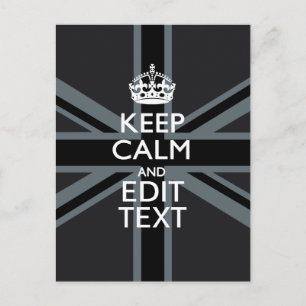 Zwart op zwarte kalm, speciaal voor de Unie ontwor Briefkaart