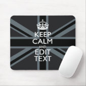 Zwart op zwarte kalm, speciaal voor de Unie ontwor Muismat (Met muis)