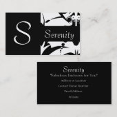 Zwart op zwarte lasy visitekaartje (Voorkant / Achterkant)