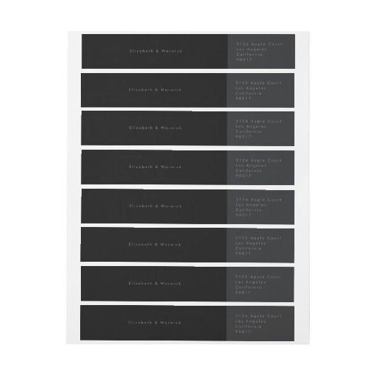 Zwart op zwarte moderne, minimale eenvoudige bruil (Vel)