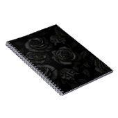 Zwart op zwarte Rozen Notitieboek (Rechterzijde)