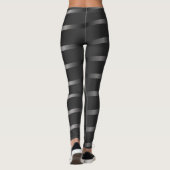 Zwart op zwarte strepen leggings (Achterkant)