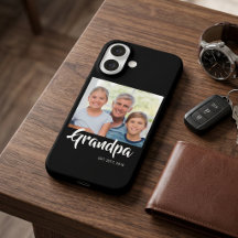 Zwart Opa Opgerichte Script Foto