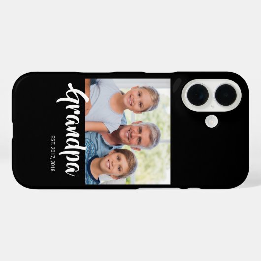 Zwart Opa Opgerichte Script Foto Case-Mate iPhone Case (Achterkant (horizontaal))