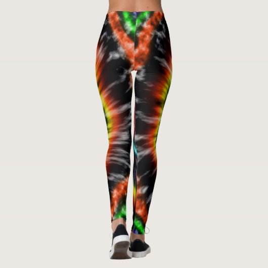 Zwart Opal Tie Dye, Leggings (Achterkant)