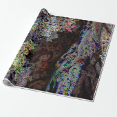 Zwart Opalised Rock Cadeaupapier (Uitgerold)
