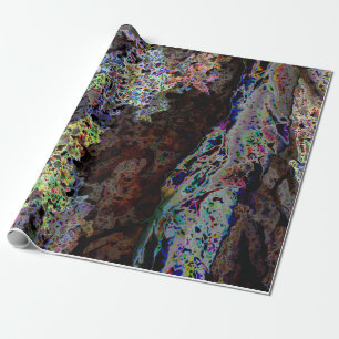 Zwart Opalised Rock Cadeaupapier