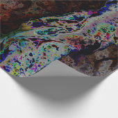Zwart Opalised Rock Cadeaupapier (Hoek)
