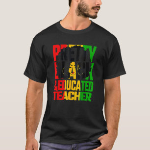  zwart opgeleide leraar zwarte geschiedenis Mont T-shirt