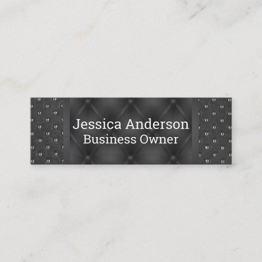 Zwart opgevuld | Luxemburg Mini Visitekaartje (Voorkant)