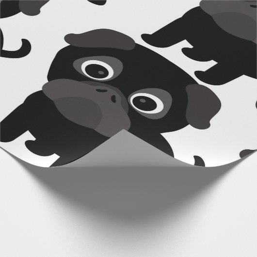 Zwart oppakpapier cadeaupapier (Hoek)