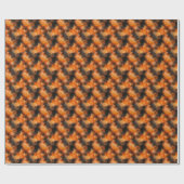 Zwart & Oranje Abstract Cadeaupapier (Vlak)