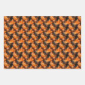 Zwart & Oranje Abstract Inpakpapier Vel (Voorkant)