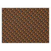 Zwart-Oranje Abstract wervelbedtablet Tafelkleed (Voorkant (Horizontaal))