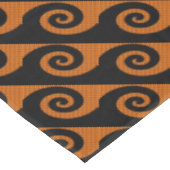 Zwart-Oranje Abstract wervelbedtablet Tafelkleed (Gekanteld)