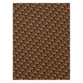 Zwart-Oranje Abstract wervelbedtablet Tafelkleed (Voorkant)