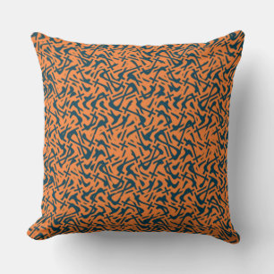 Zwart-Oranje Abstracte proefmodel Kussen