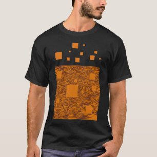 Zwart Oranje Alert Brown Halloween Float Squares T-shirt