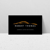 ZWART/ORANJE AUTO DETAILING, AUTO REPARATIE VISITEKAARTJE