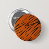 Zwart & Oranje Bengaals Stripe Button (Voorkant /achterkant)