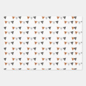 Zwart Oranje Boo Banner Eek Pset Halloween Inpakpapier Vel (Voorkant)